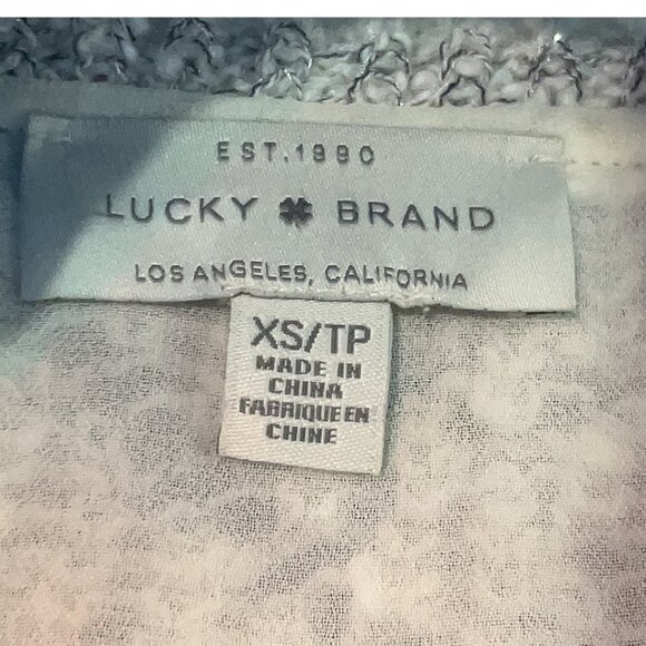 Lucky Brand Sweater Womens Large Beige Cable Knit Layered Pullover XS - Picture 6 of 6